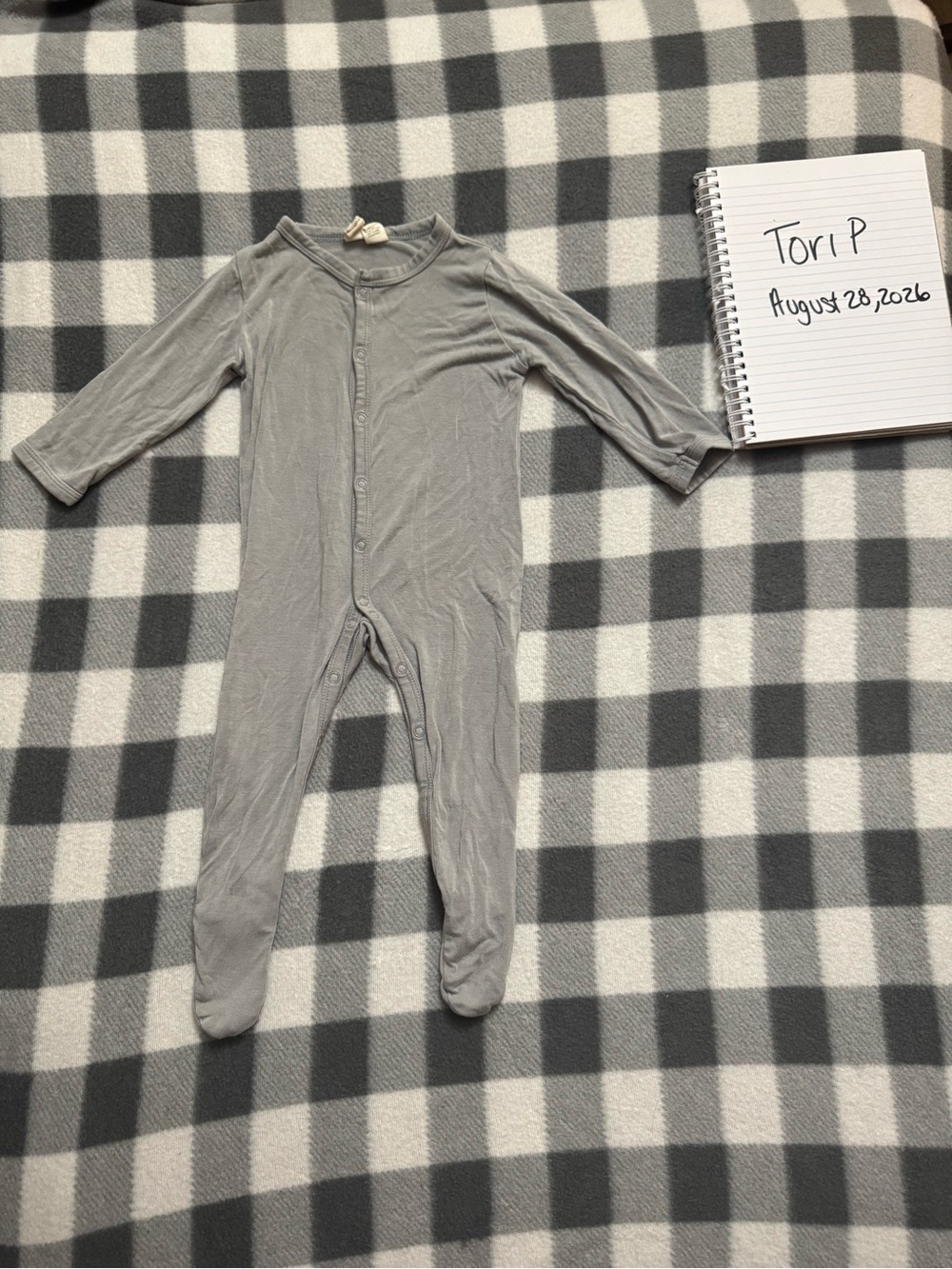 Kyte BABY Light Gray Footed One-Piece Romper